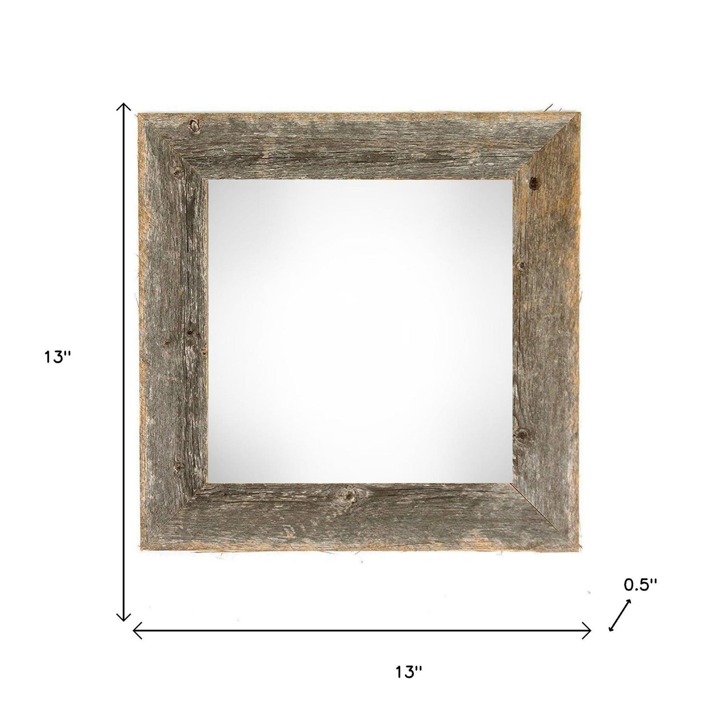 10" x 10" Gray Solid Wood Hanging Picture Frame - Loft&Timber