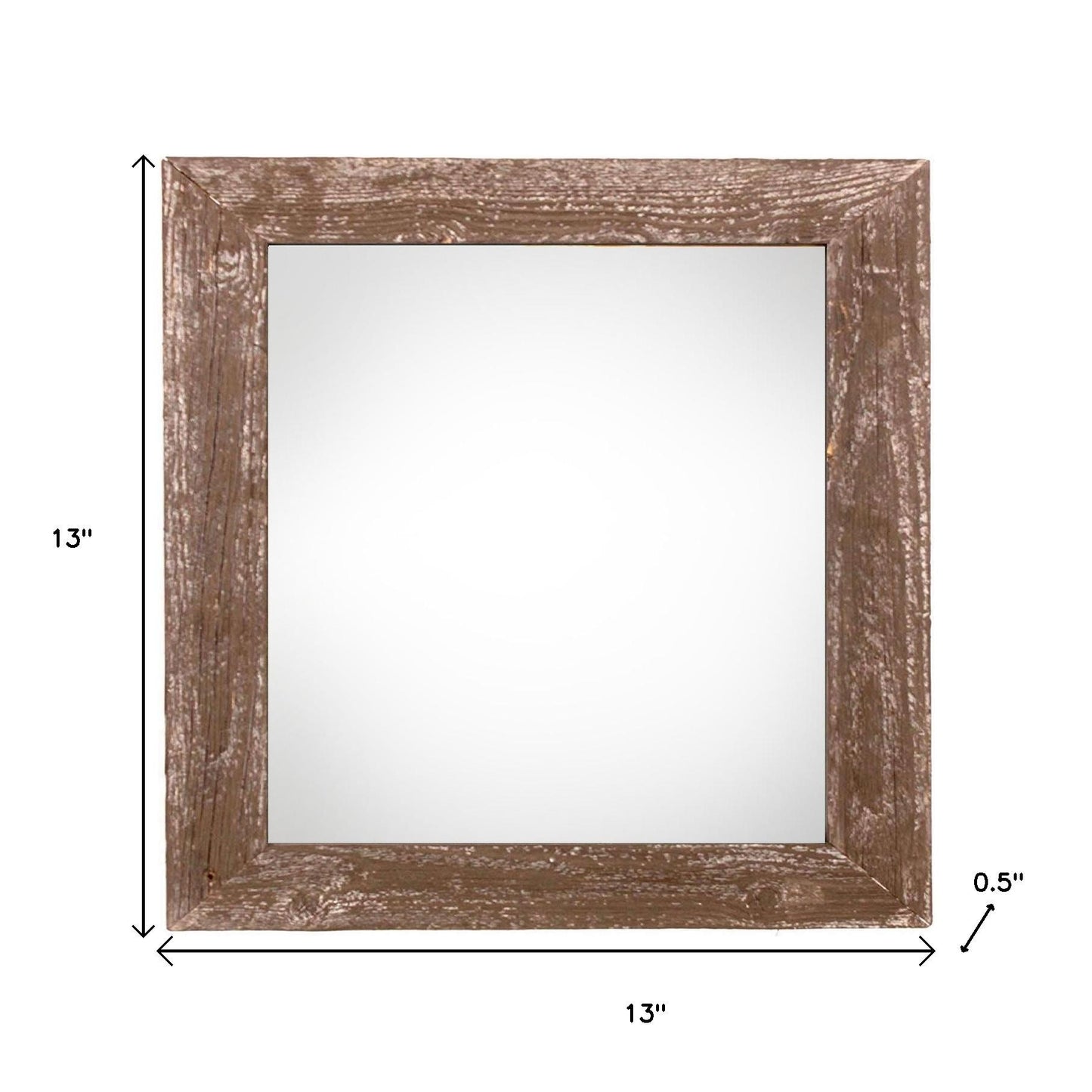 10" x 10" Brown Solid Wood Hanging Picture Frame - Loft&Timber