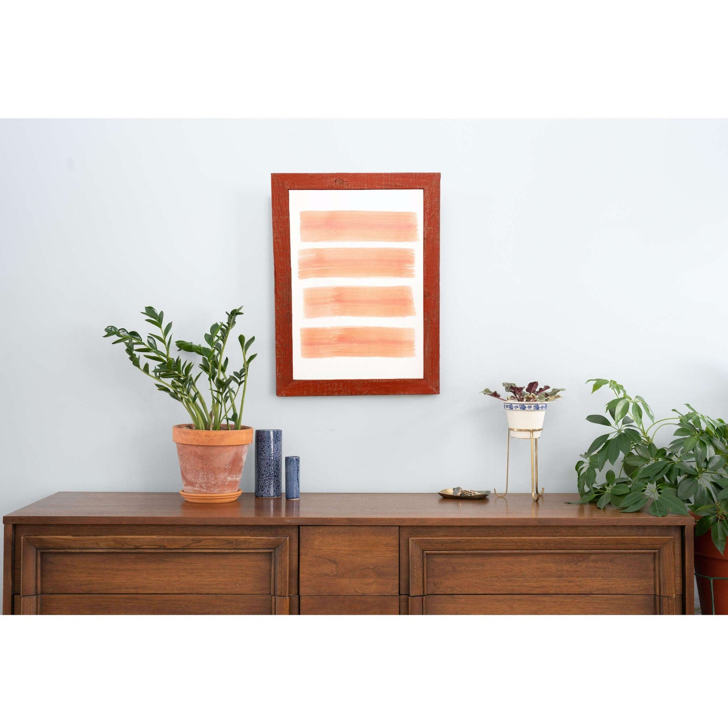 10" x 10" Red Solid Wood Hanging Picture Frame - Loft&Timber
