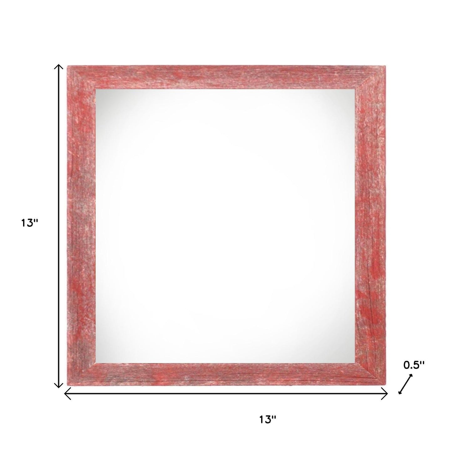 10" x 10" Red Solid Wood Hanging Picture Frame - Loft&Timber