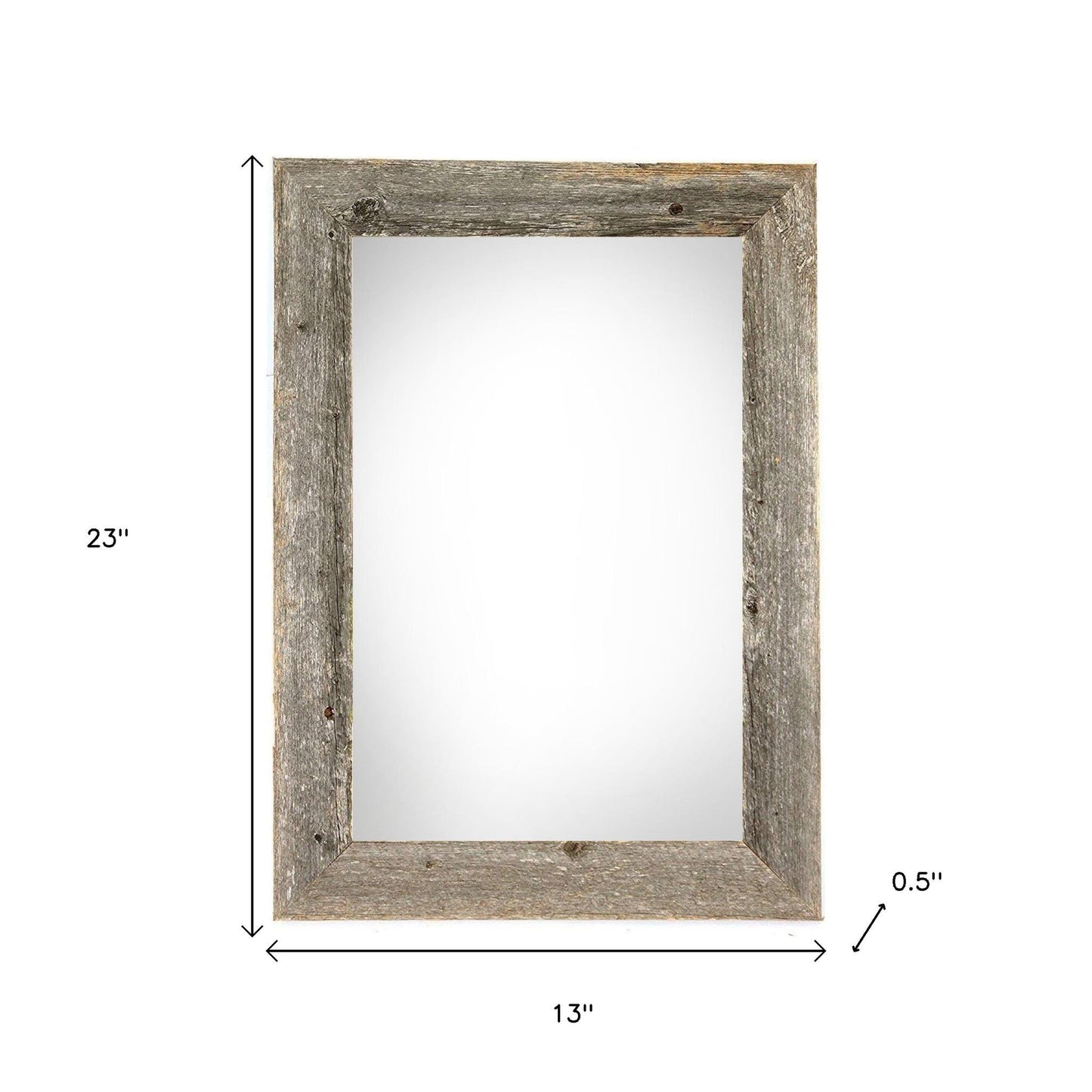 10" x 20" Gray Solid Wood Hanging Picture Frame - Loft&Timber