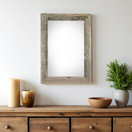 10" x 20" Gray Solid Wood Hanging Picture Frame - Loft&Timber