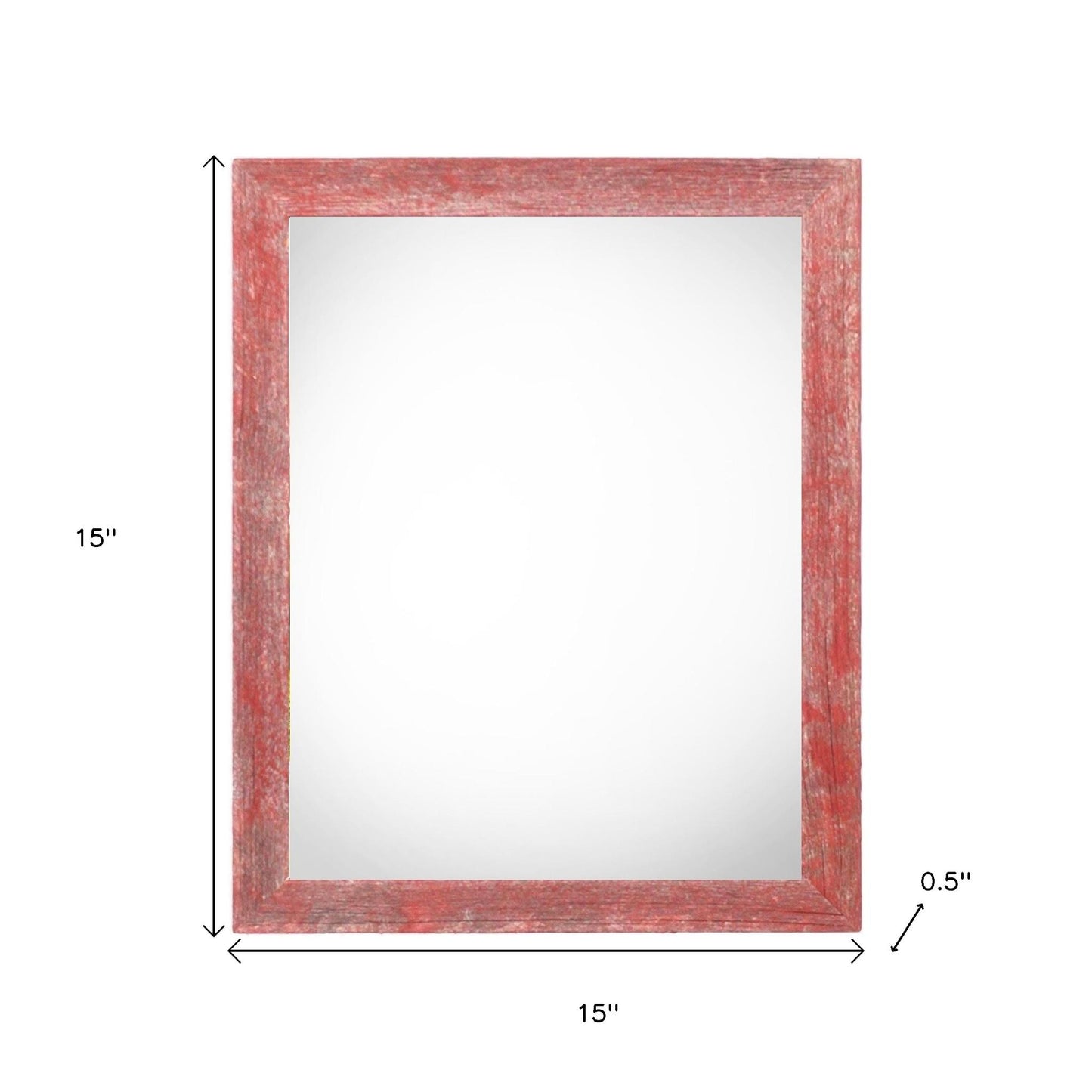 12" x 12" Red Solid Wood Tabletop Picture Frame - Loft&Timber