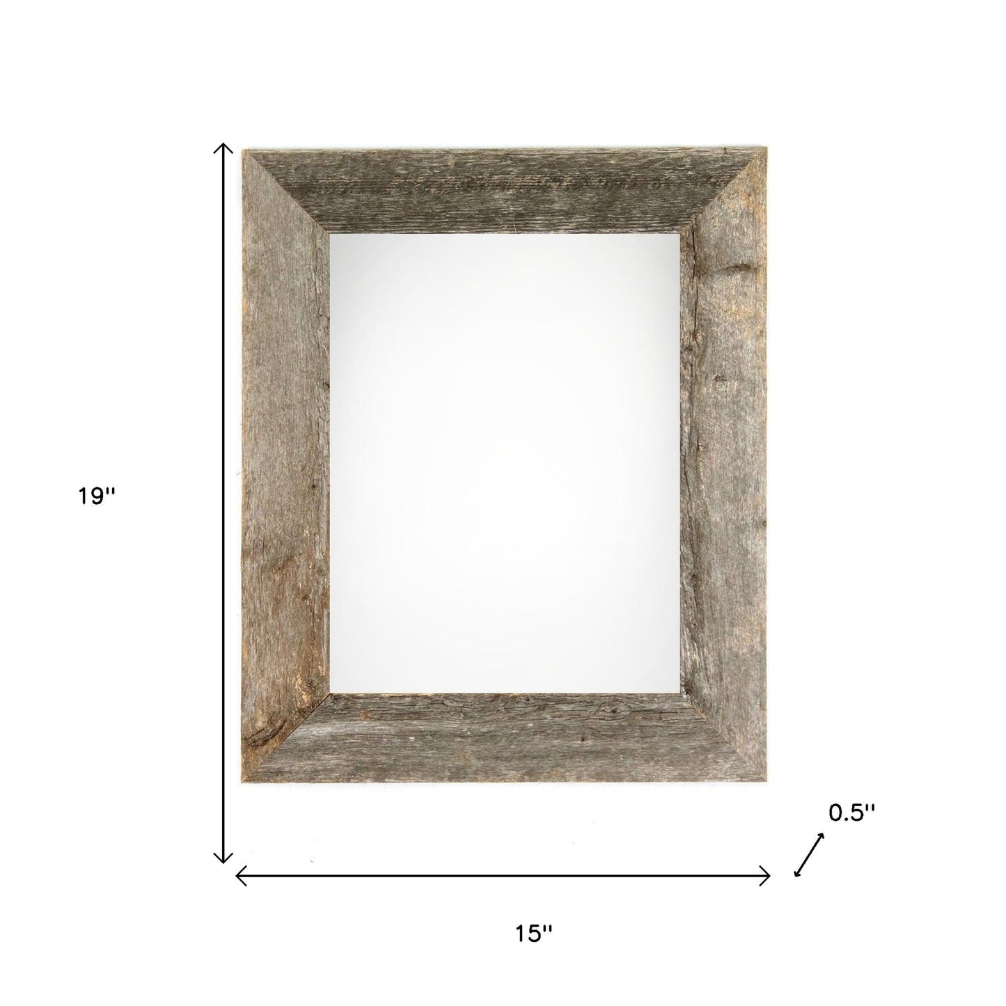 12" x 16" Gray Solid Wood Hanging Picture Frame - Loft&Timber