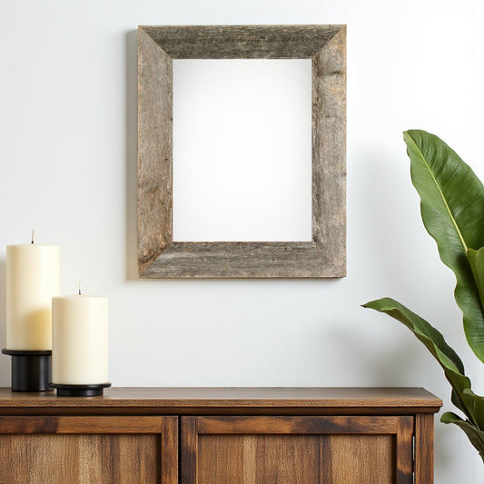 12" x 16" Gray Solid Wood Hanging Picture Frame - Loft&Timber