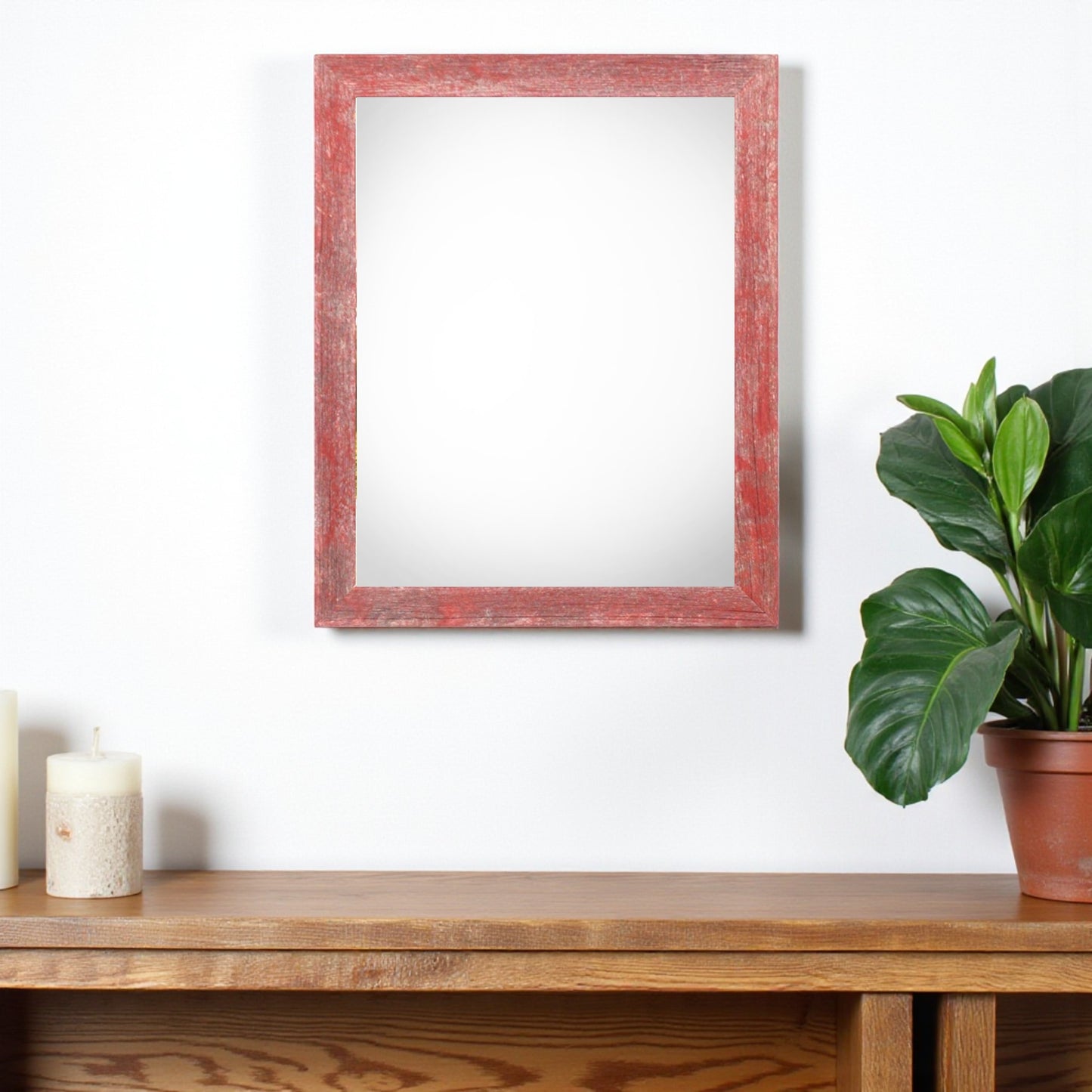 12" x 16" Red Solid Wood Hanging Picture Frame - Loft&Timber