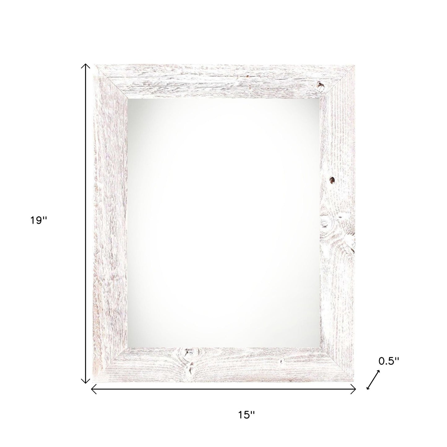 12" x 16" White Solid Wood Hanging Picture Frame - Loft&Timber