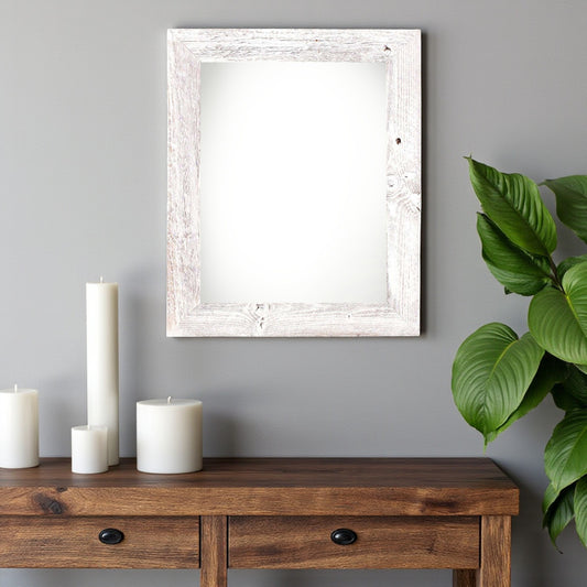 12" x 16" White Solid Wood Hanging Picture Frame - Loft&Timber