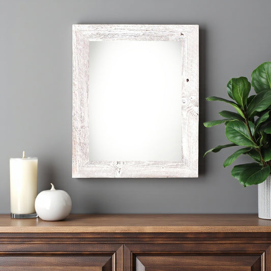 12" x 18" White Solid Wood Hanging Picture Frame - Loft&Timber