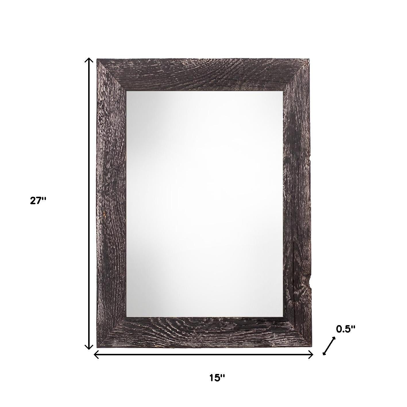 12" x 24" Black Solid Wood Hanging Picture Frame - Loft&Timber