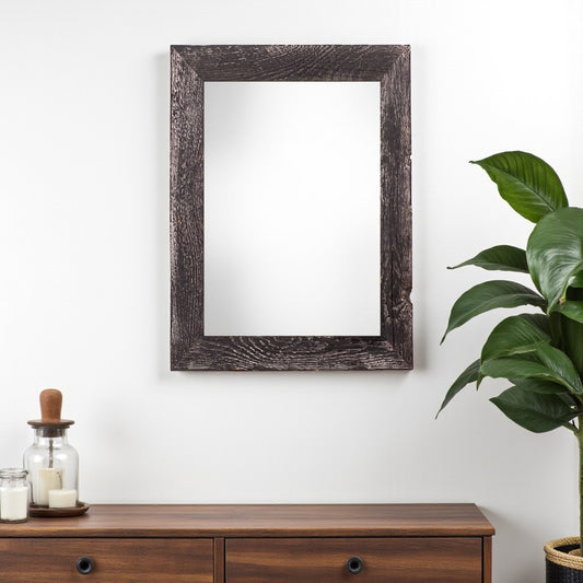 12" x 24" Black Solid Wood Hanging Picture Frame - Loft&Timber