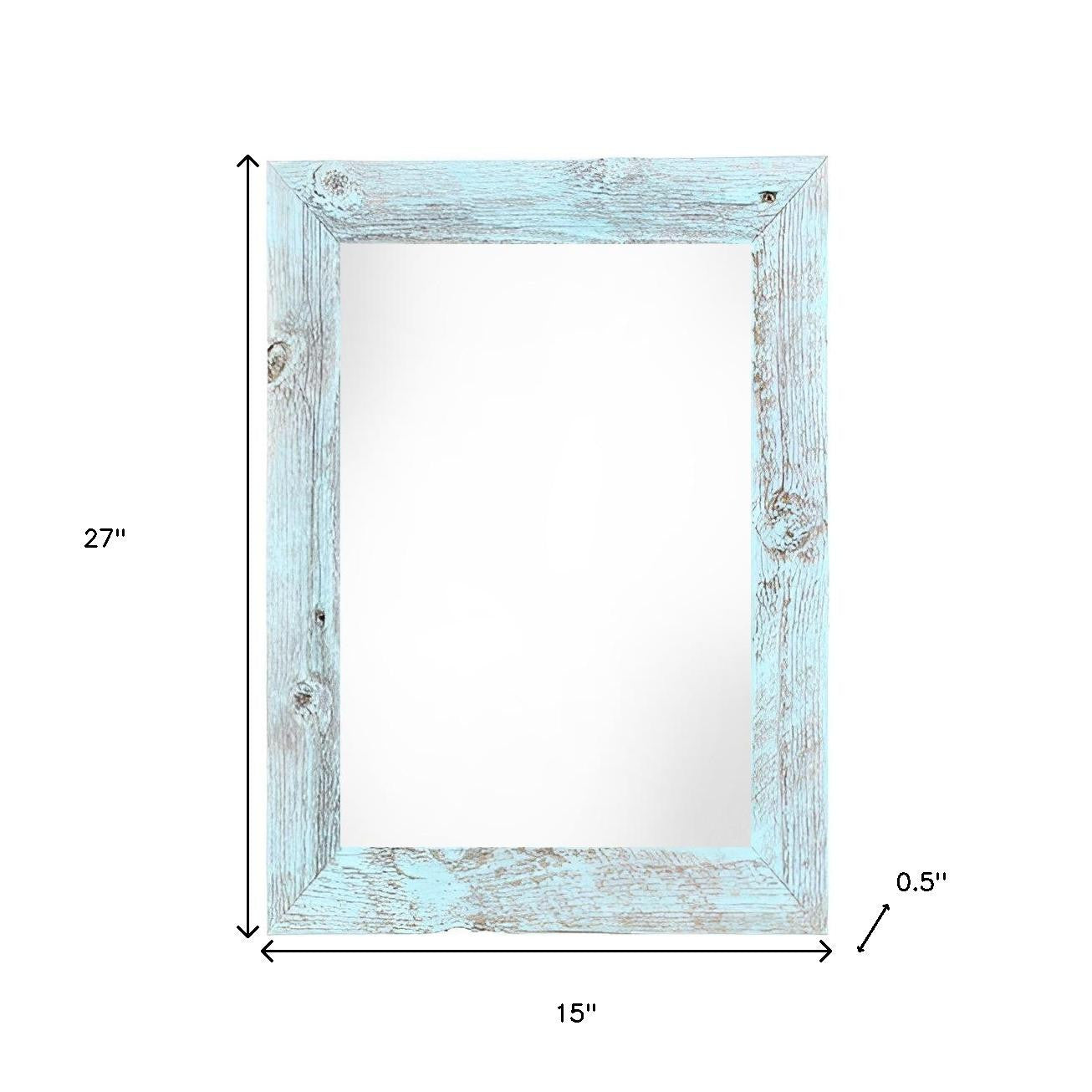 12" x 24" Blue Solid Wood Hanging Picture Frame - Loft&Timber