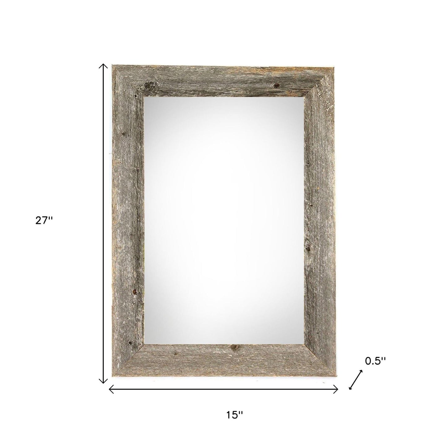12" x 24" Gray Solid Wood Hanging Picture Frame - Loft&Timber