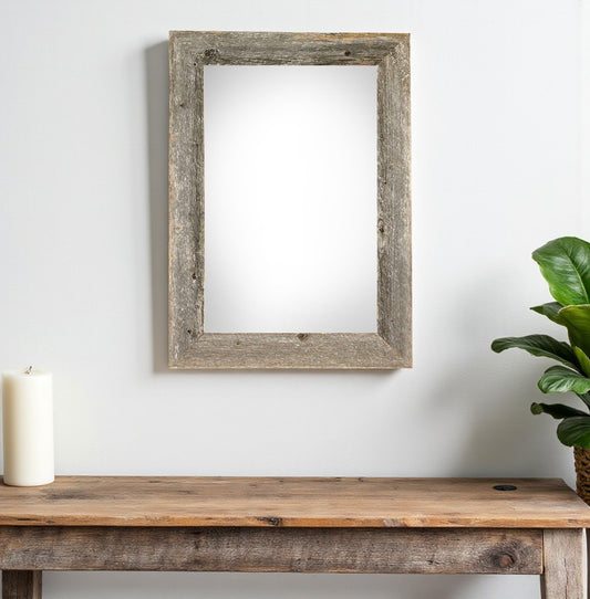 12" x 24" Gray Solid Wood Hanging Picture Frame - Loft&Timber