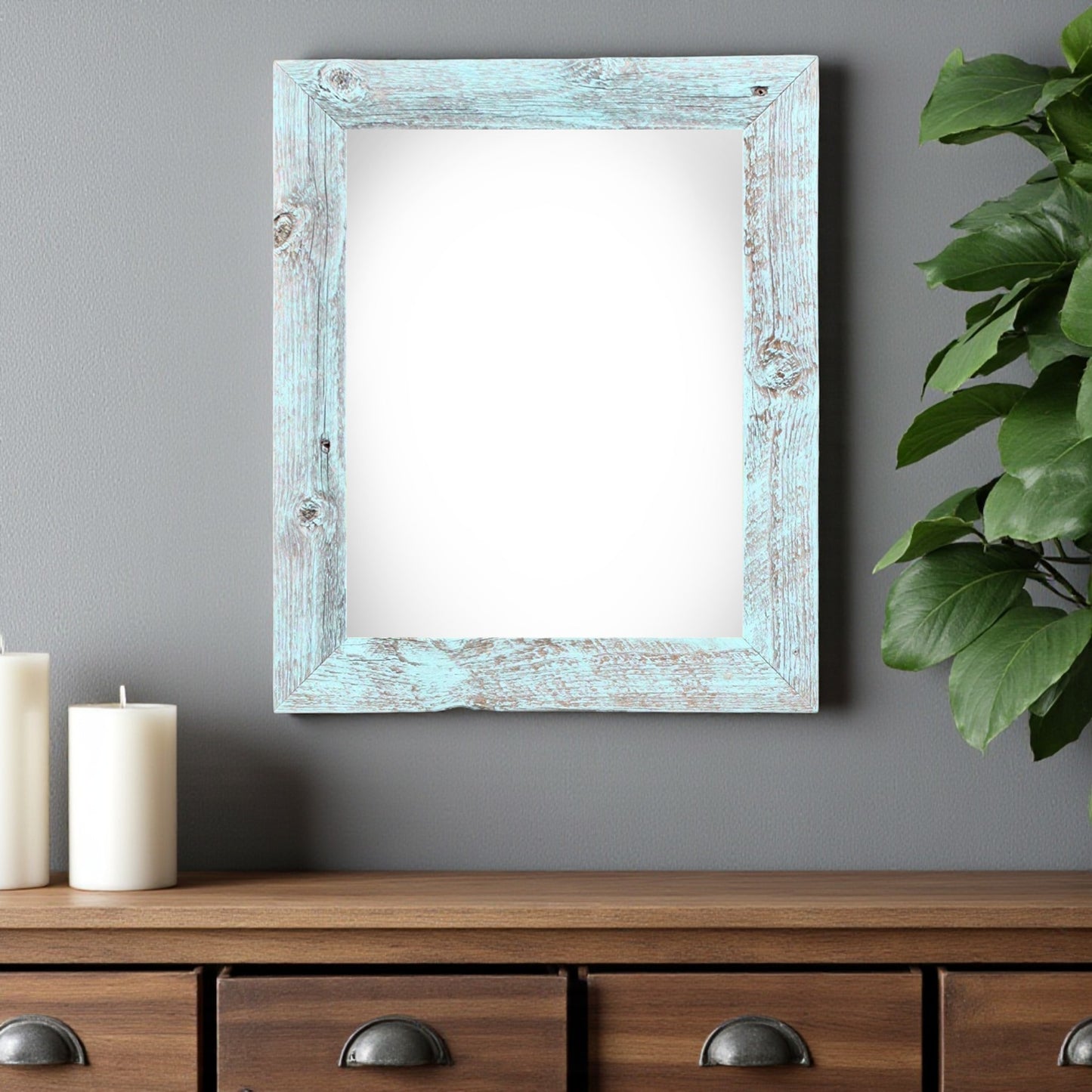 16" x 20" Blue Solid Wood Hanging Picture Frame - Loft&Timber