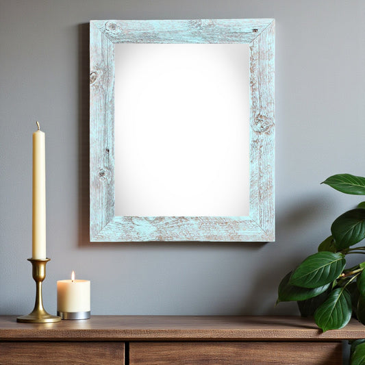 18" x 24" Blue Solid Wood Hanging Picture Frame - Loft&Timber