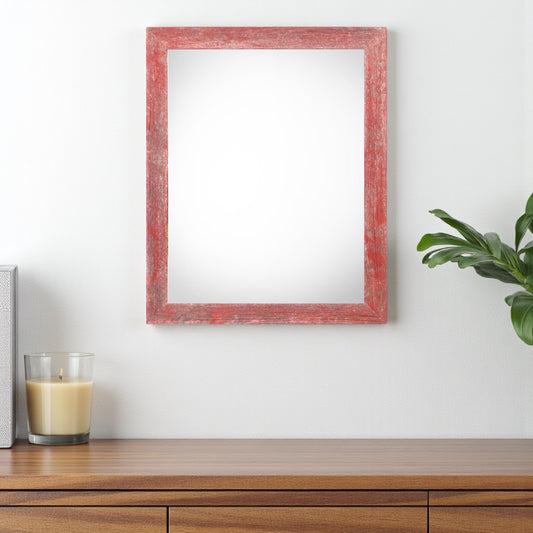 18" x 24" Red Solid Wood Hanging Picture Frame - Loft&Timber