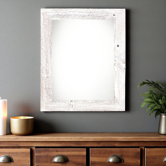 20" x 28" White Solid Wood Hanging Picture Frame - Loft&Timber