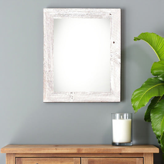 20" x 30" White Solid Wood Hanging Picture Frame - Loft&Timber