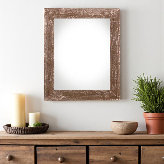 22" x 28" Brown Solid Wood Hanging Picture Frame - Loft&Timber