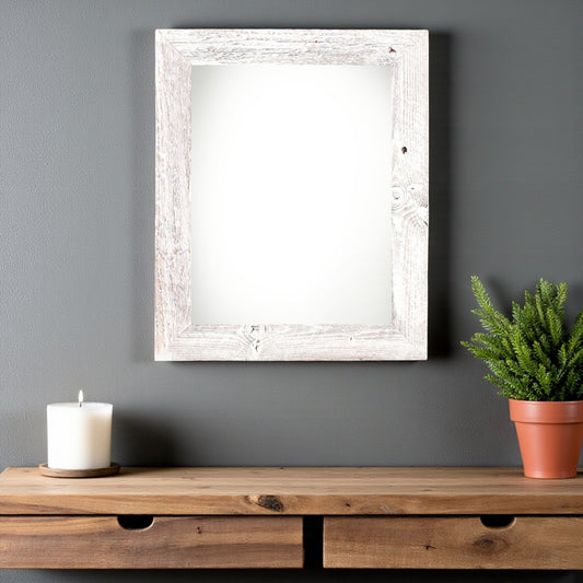 22" x 28" White Solid Wood Hanging Picture Frame - Loft&Timber