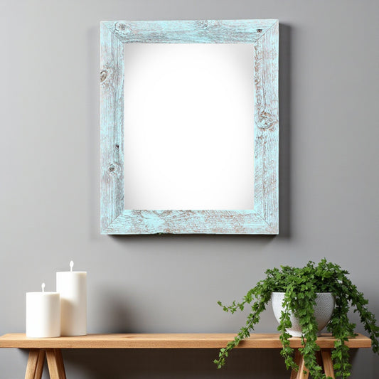 24" x 30" Blue Solid Wood Hanging Picture Frame - Loft&Timber