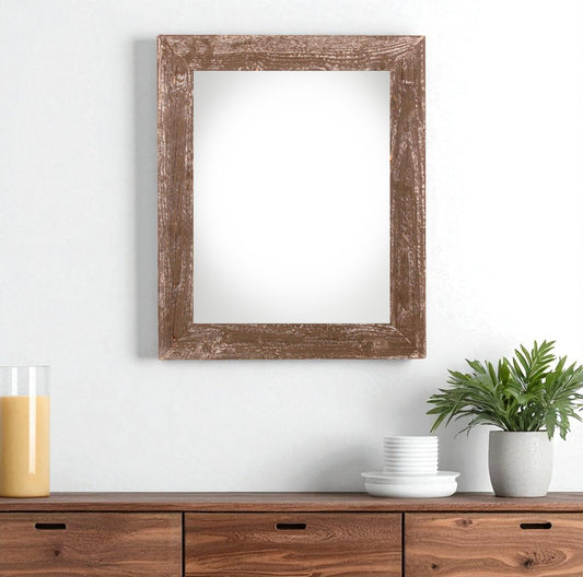 24" x 30" Brown Solid Wood Hanging Picture Frame - Loft&Timber