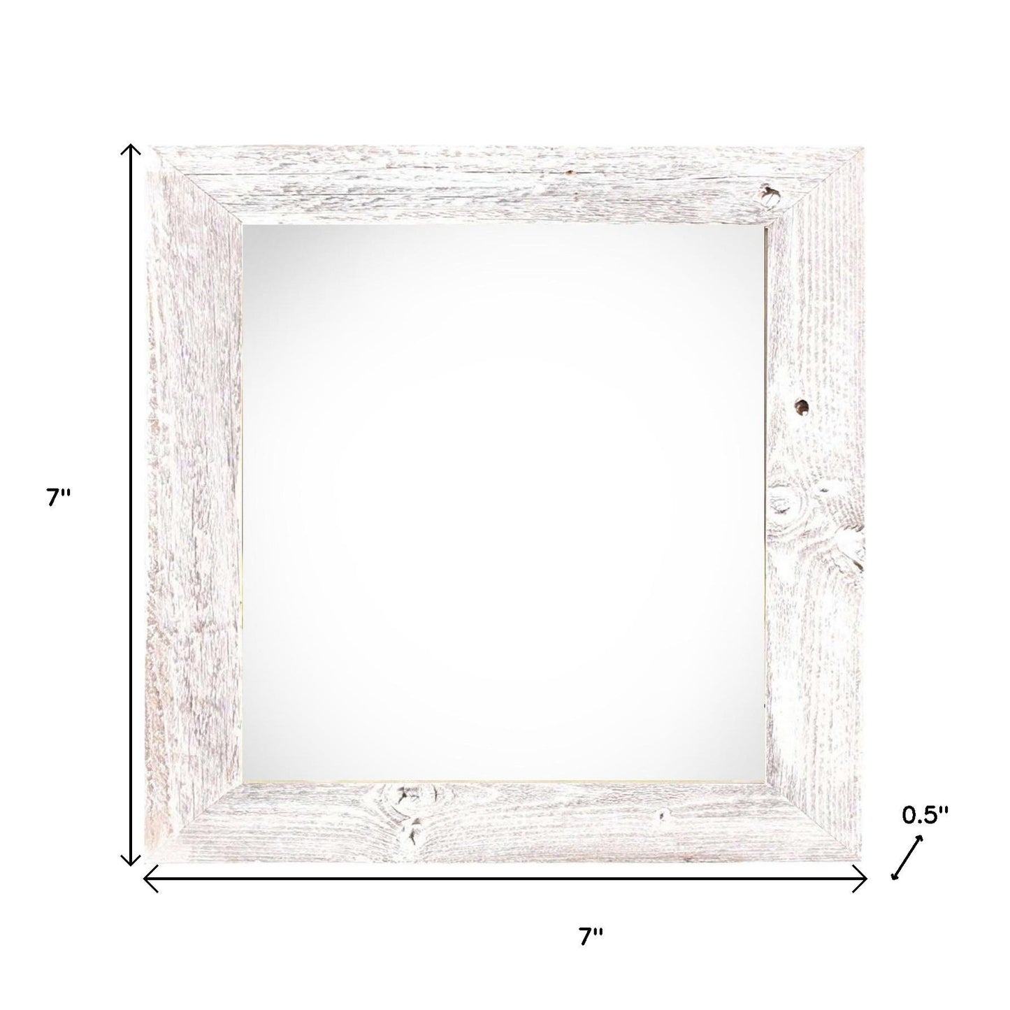 4" x 4" White Solid Wood Tabletop Picture Frame - Loft&Timber