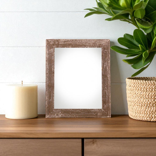 5" x 7" Brown Solid Wood Tabletop Picture Frame - Loft&Timber