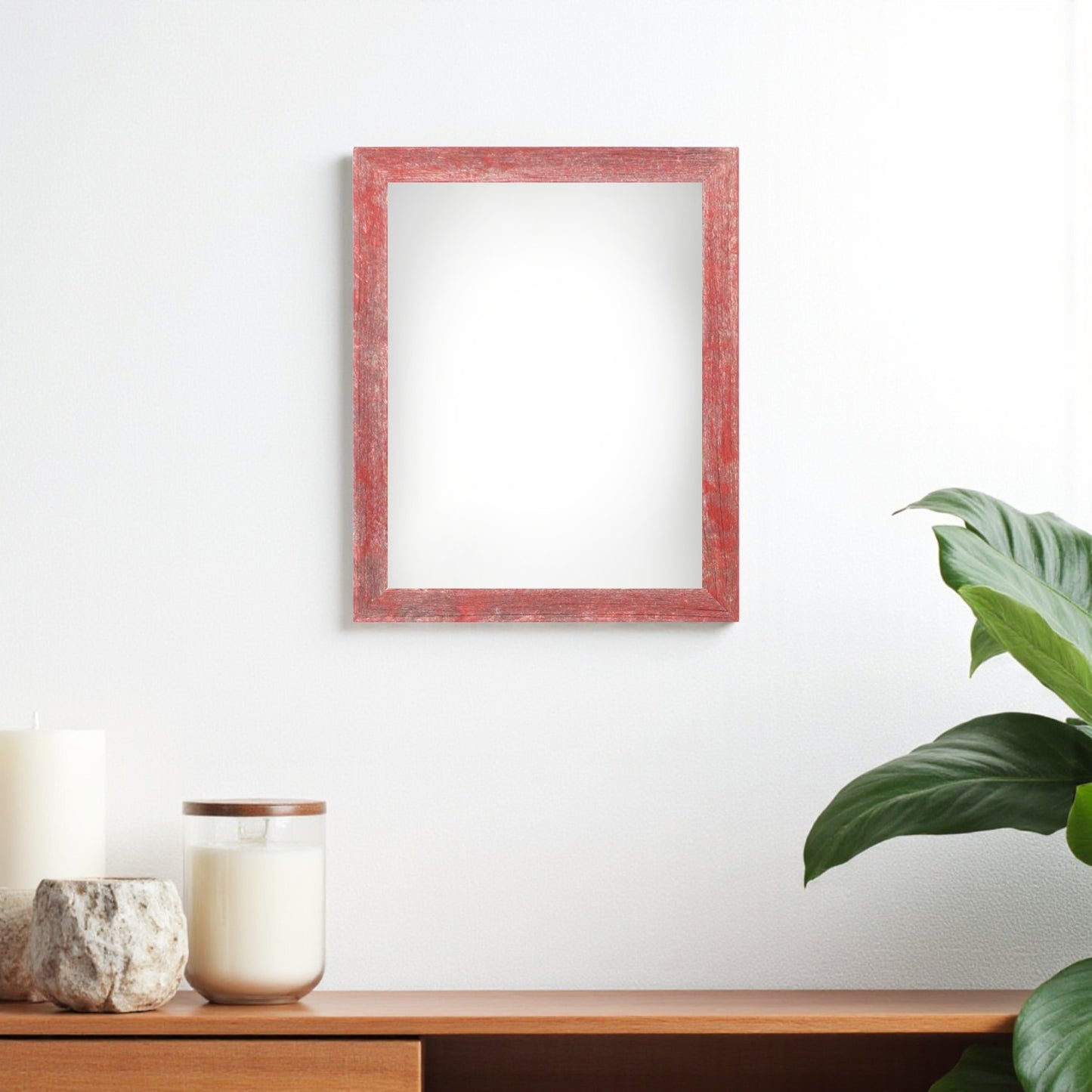 9" x 12" Red Solid Wood Hanging Picture Frame - Loft&Timber