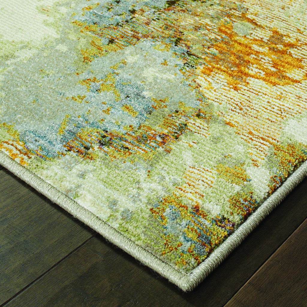 12' Gold And Ivory Runner Rug - Loft&Timber