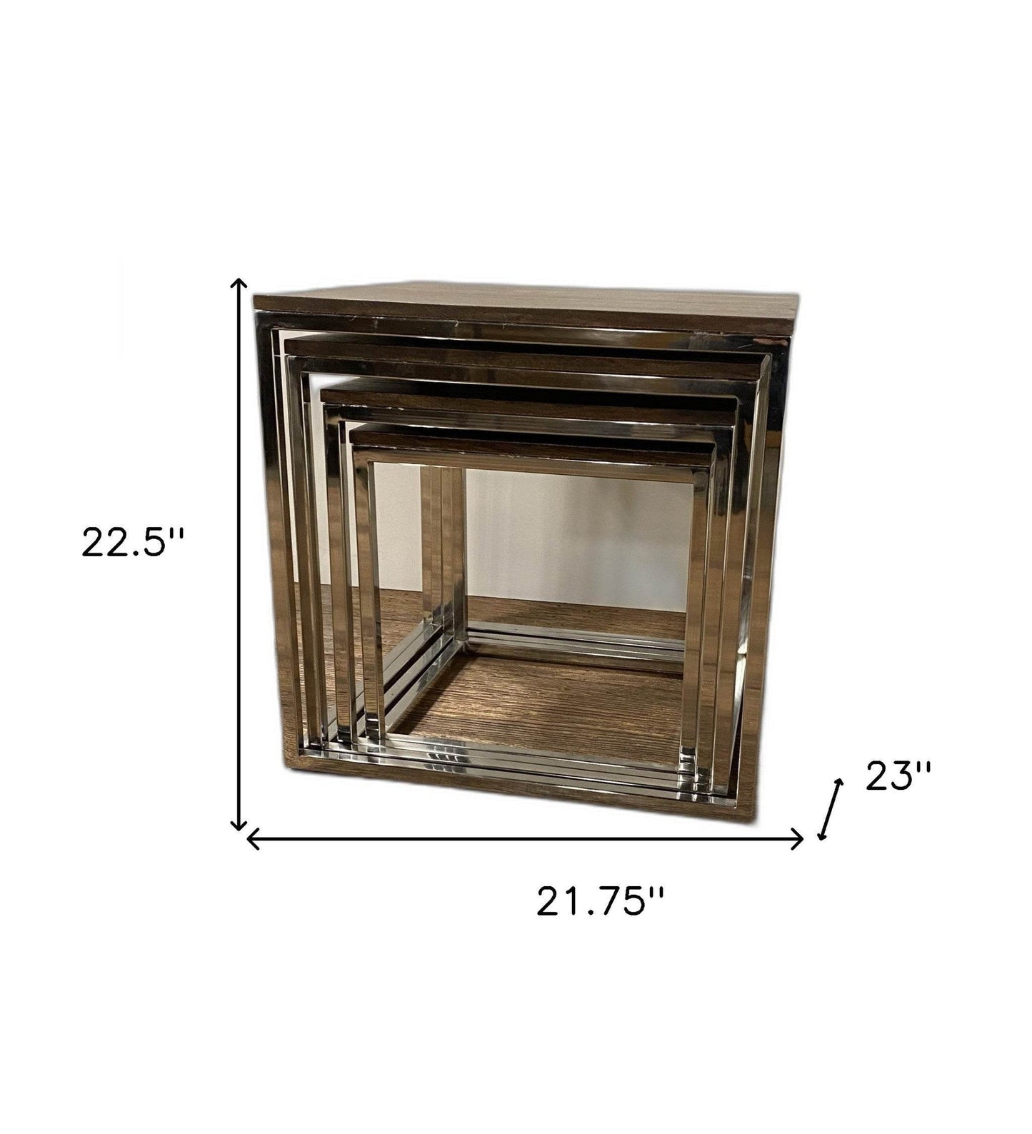 Set Of 4 Modern Rustic Nesting Accent Tables - Loft&Timber