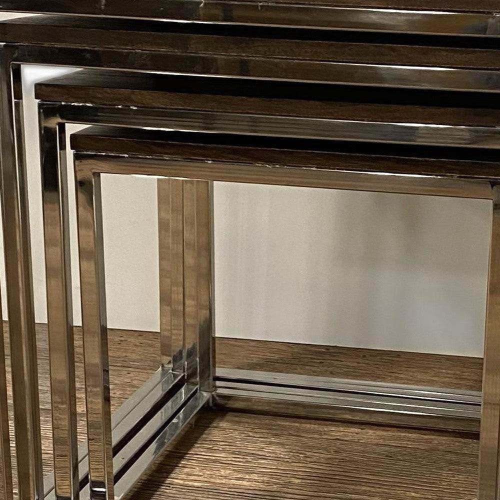 Set Of 4 Modern Rustic Nesting Accent Tables - Loft&Timber