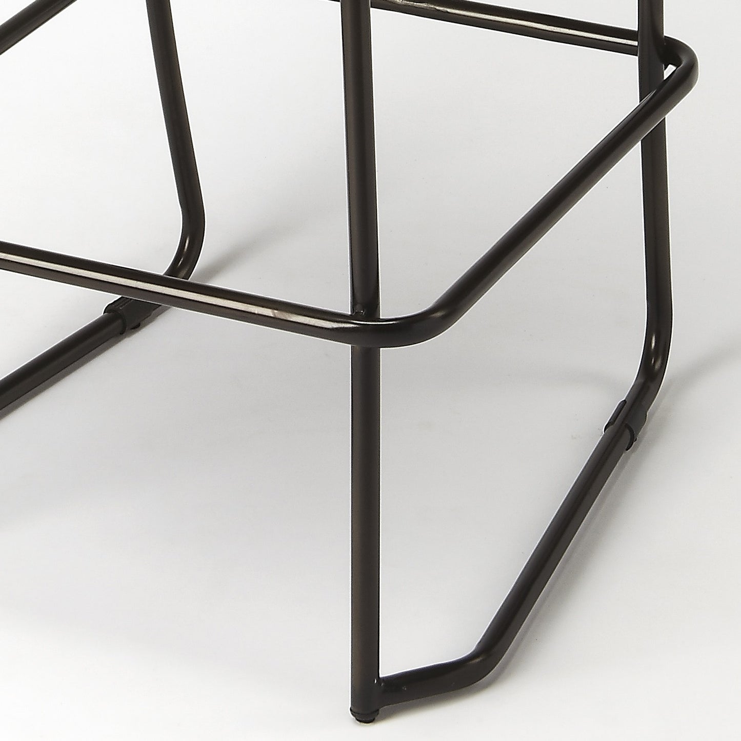 31" Brown and Black Iron Bar Chair - Loft&Timber
