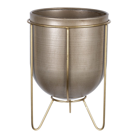 10" Bronze Cylinder Metal Table Vase - Loft&Timber