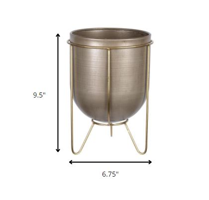 10" Bronze Cylinder Metal Table Vase - Loft&Timber