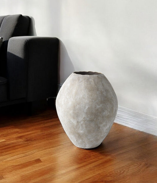 28" Tan Cylinder Ceramic Floor Vase - Loft&Timber