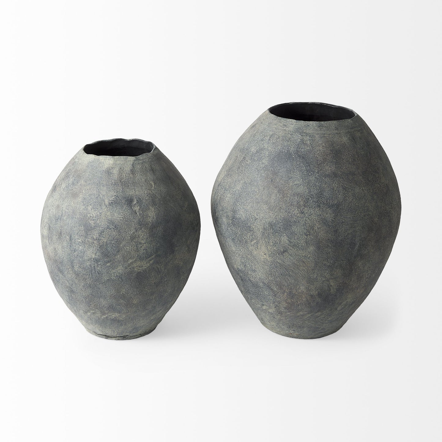 28" Gray Cylinder Ceramic Floor Vase - Loft&Timber