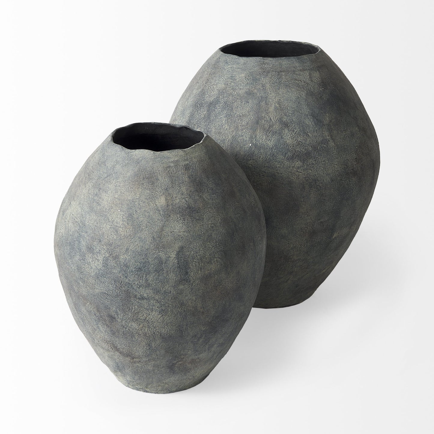 28" Gray Cylinder Ceramic Floor Vase - Loft&Timber
