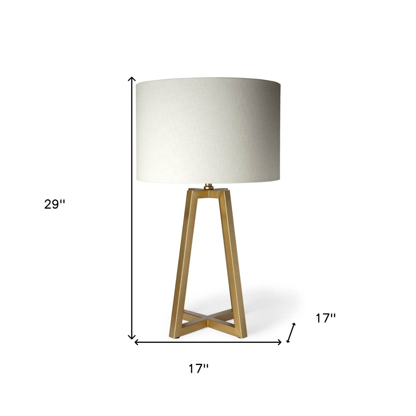 Metallic Gold Tone Geometric Table Lamp - Loft&Timber