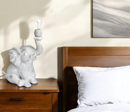 16" Gray Lamp Base LED - Loft&Timber