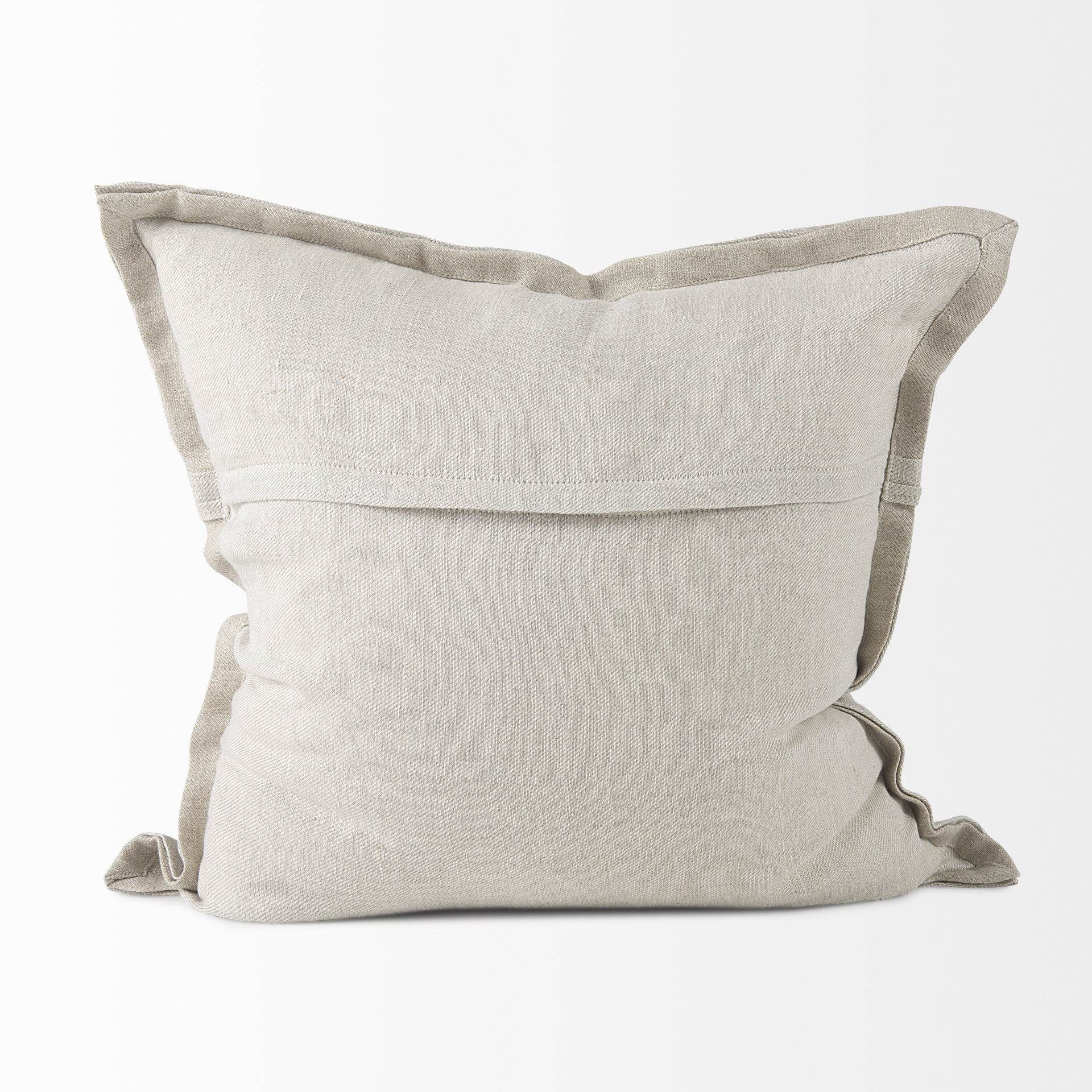 Cream Bordered Pillow Cover - Loft&Timber