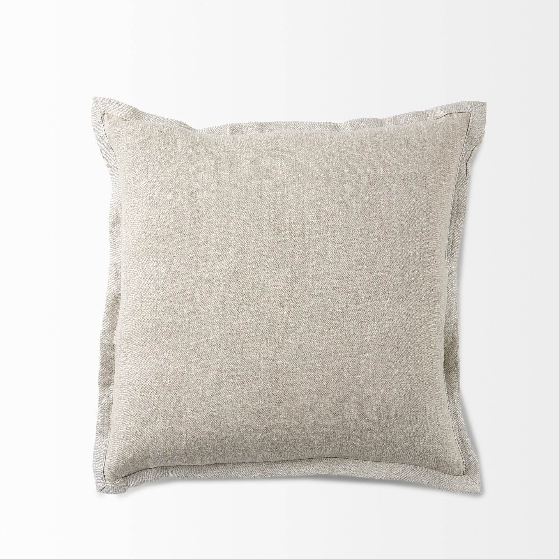 Cream Bordered Pillow Cover - Loft&Timber