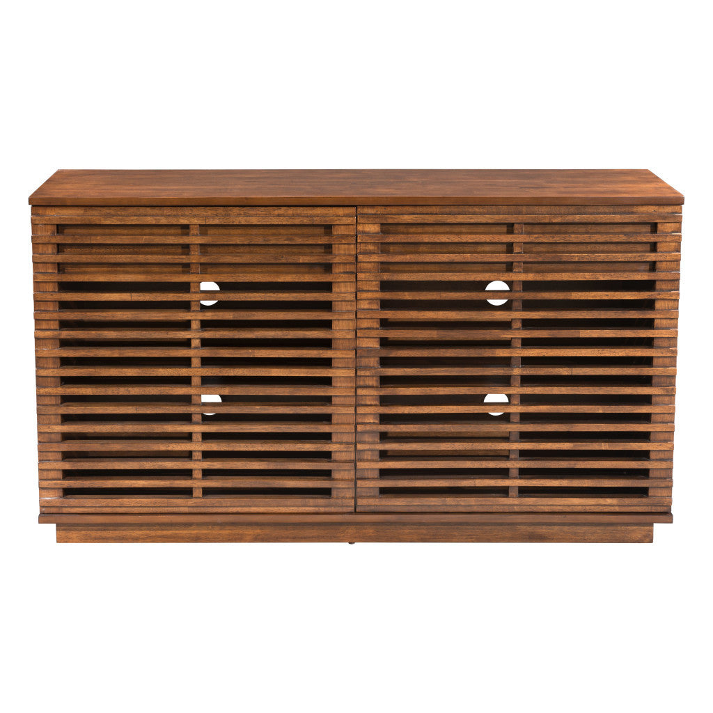 54" Brown Enclosed Storage TV Stand - Loft&Timber