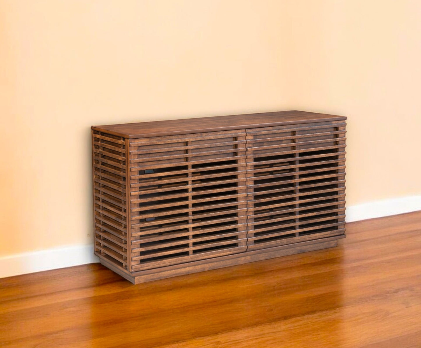 54" Brown Enclosed Storage TV Stand - Loft&Timber
