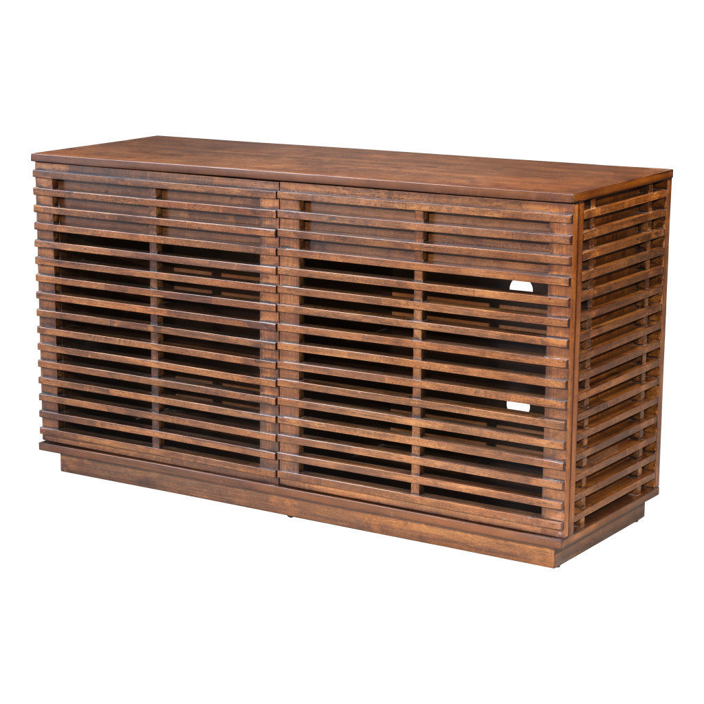 54" Brown Enclosed Storage TV Stand - Loft&Timber