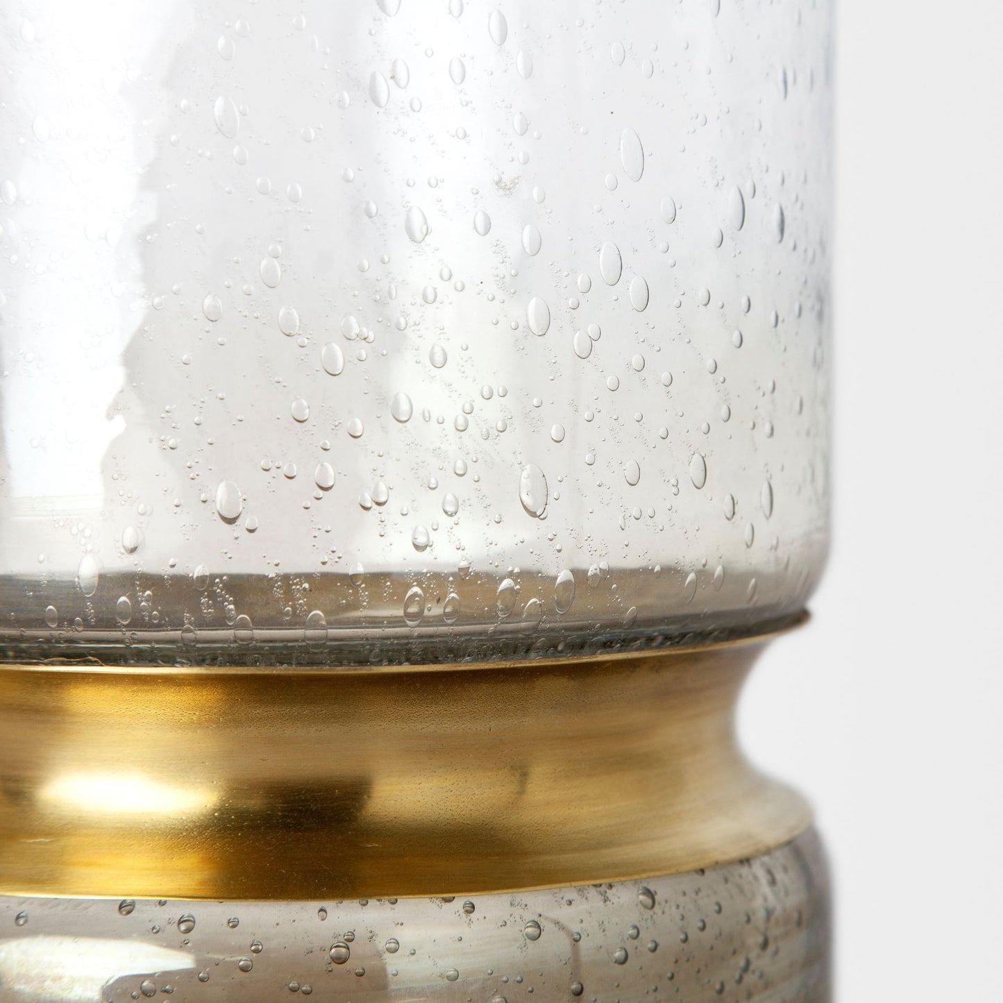 13" Gold Abstract Cylinder Metal Table Vase - Loft&Timber