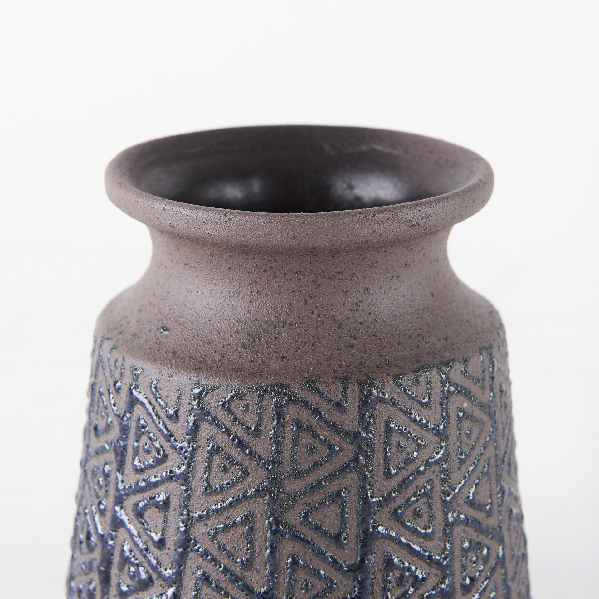 6" Brown Abstract Cylinder Ceramic Table Vase - Loft&Timber