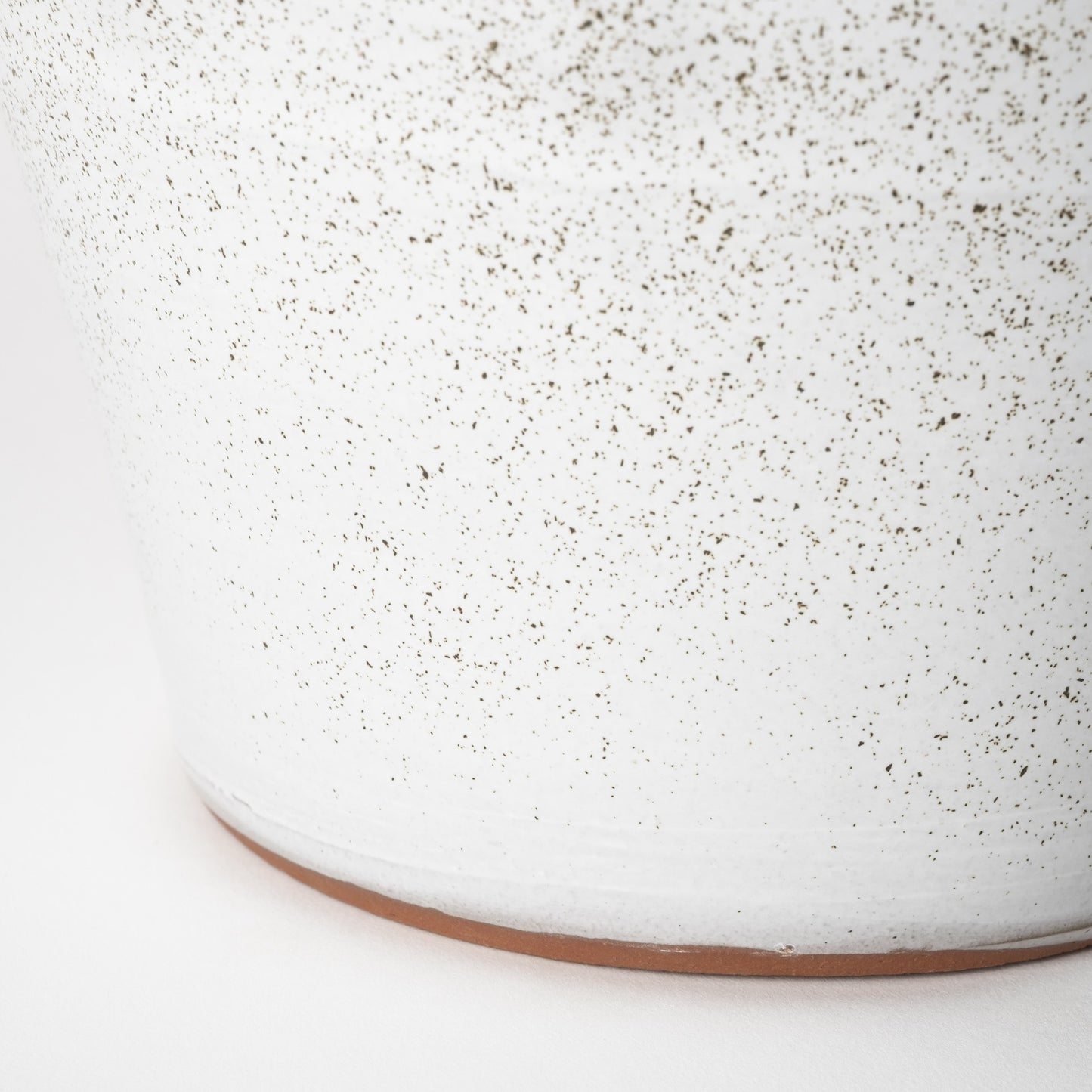 14" White Abstract Cylinder Ceramic Table Vase - Loft&Timber