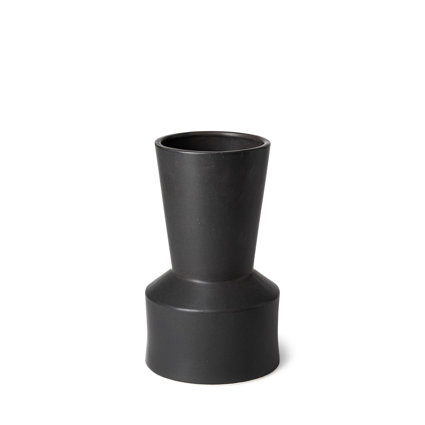 9" Black Abstract Cylinder Ceramic Table Vase - Loft&Timber